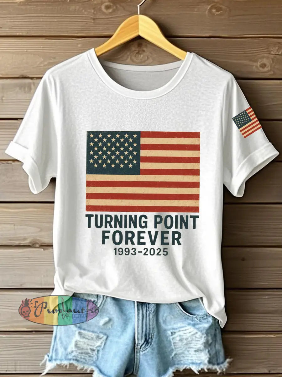 Women’s Turning Point Forever Print T-Shirt White / S