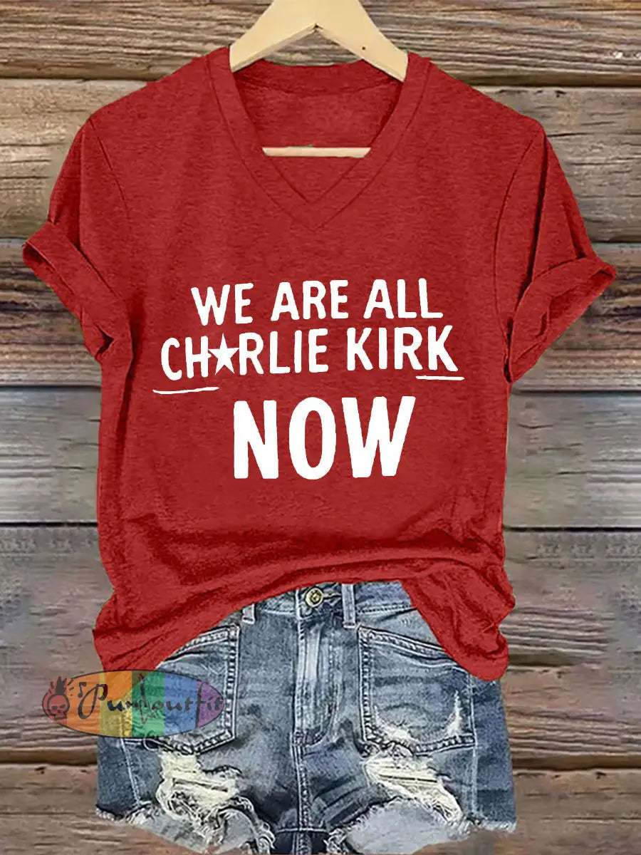 Women’s Voice of Freedom Printed Casual T-shirt Red / S