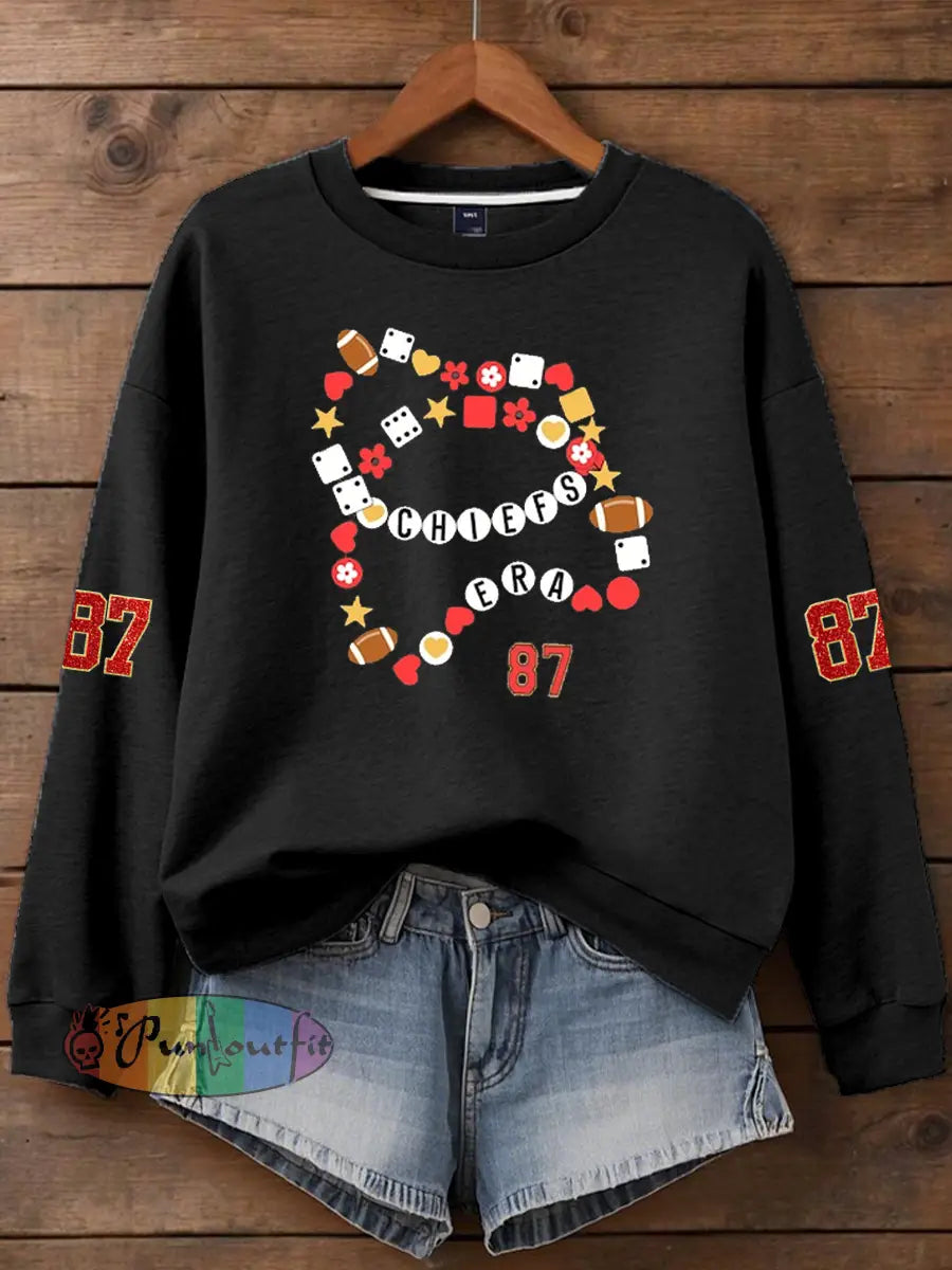 Women’sTaylor Swift and Travis Kelce Engagement Regular Sweatshirt Black / S