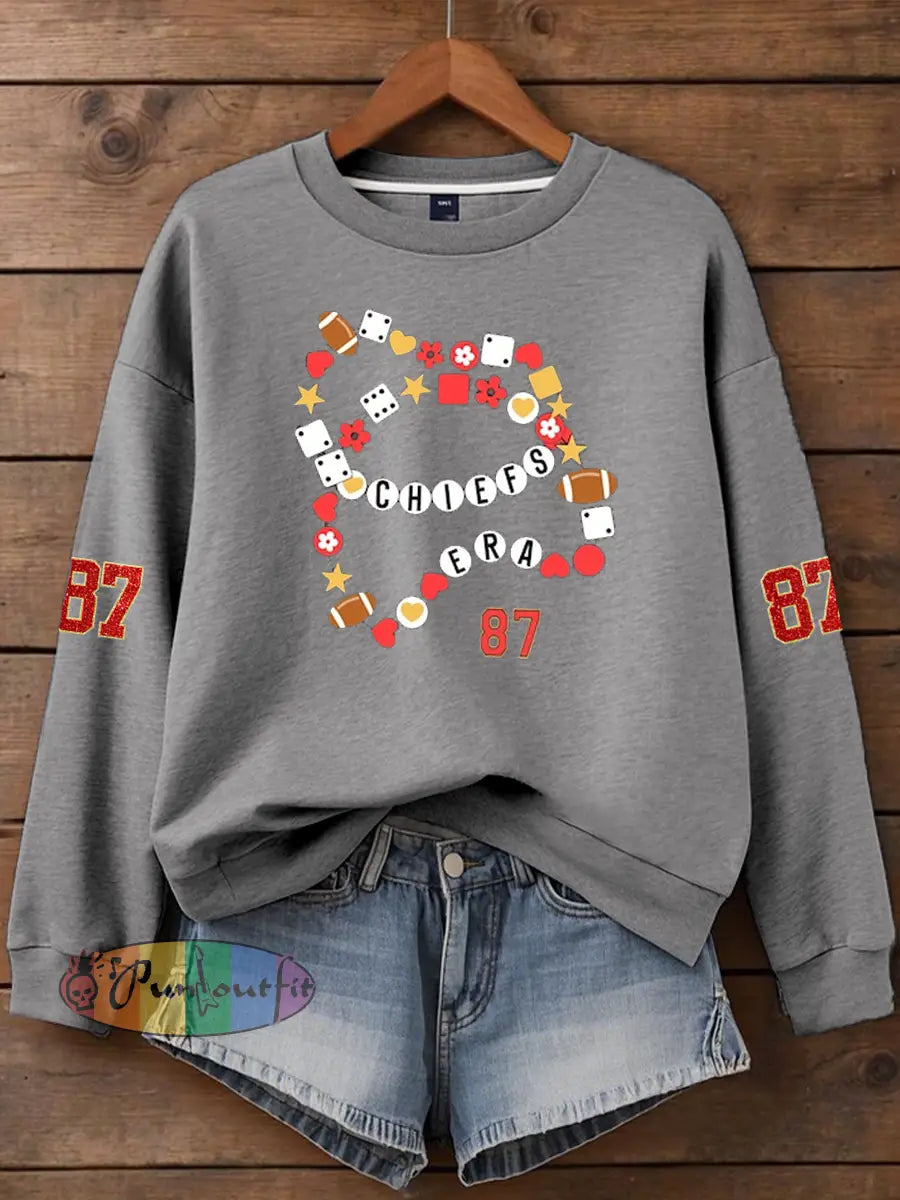 Women’sTaylor Swift and Travis Kelce Engagement Regular Sweatshirt Light Gray / S