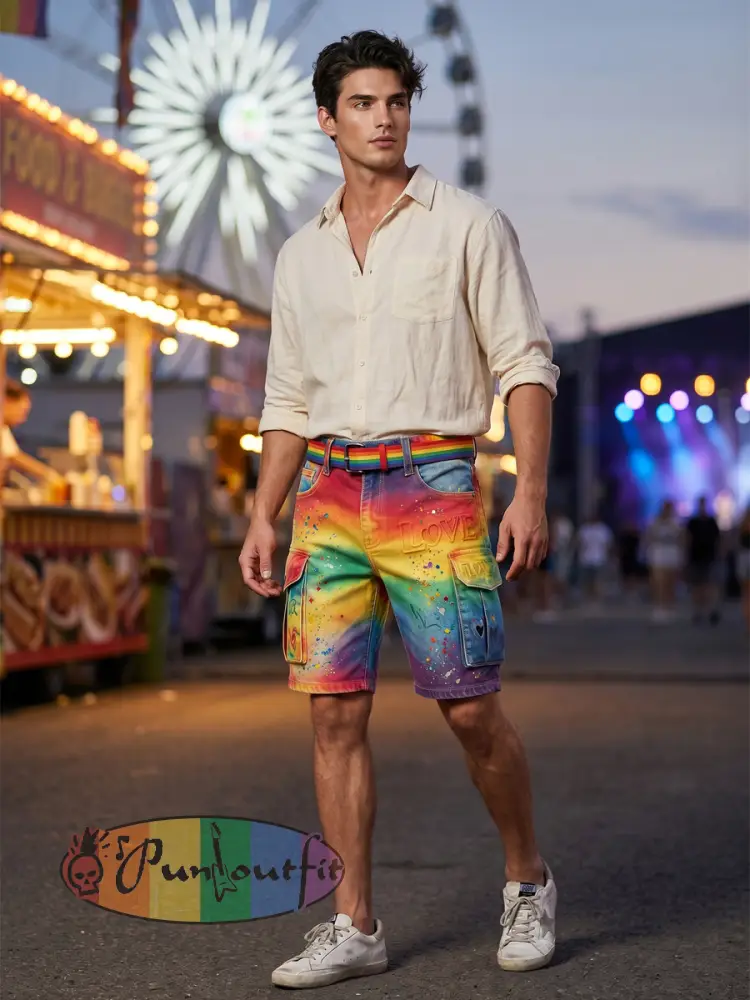 Men's Pride Month Printed Shorts