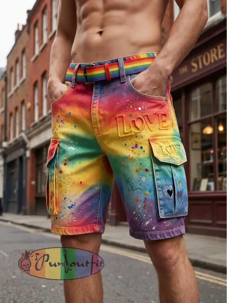 Men's Pride Month Printed Shorts