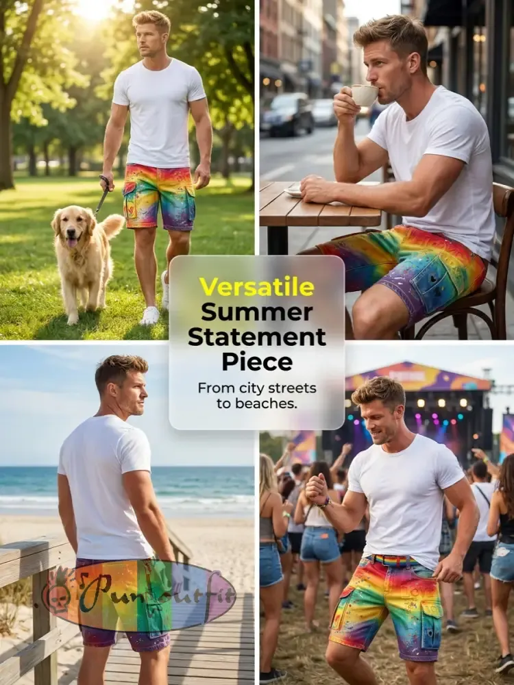 Men's Pride Month Printed Shorts