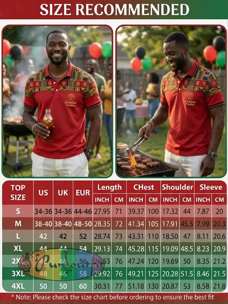 Men’s Retro June Festival Freedom Casual Polo Shirt