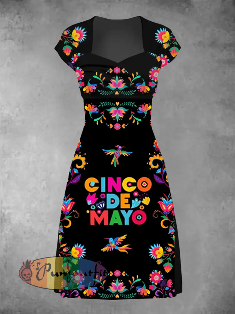 Women’s Cinco De Mayo Print Dress