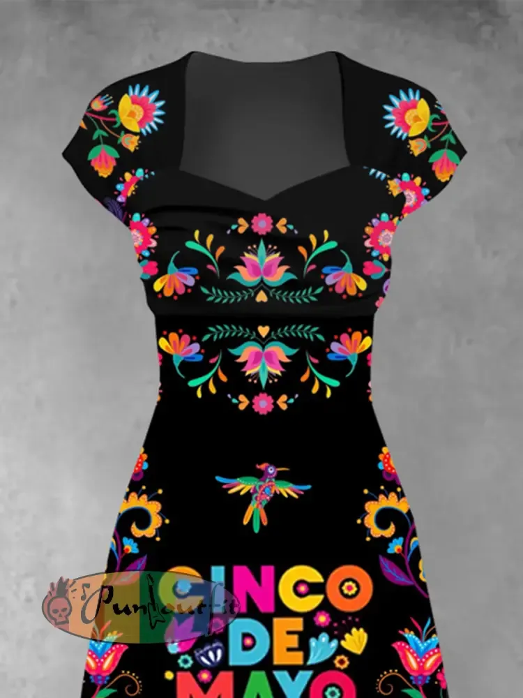 Women’s Cinco De Mayo Print Dress