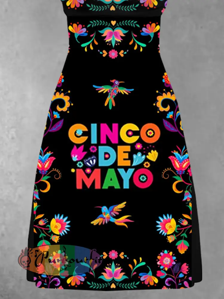 Women’s Cinco De Mayo Print Dress