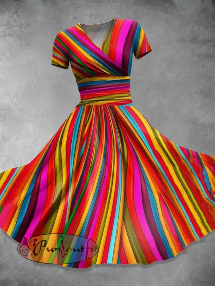 Women’s Mexican Fiesta Cinco De Mayo Floral Art Printed Dress
