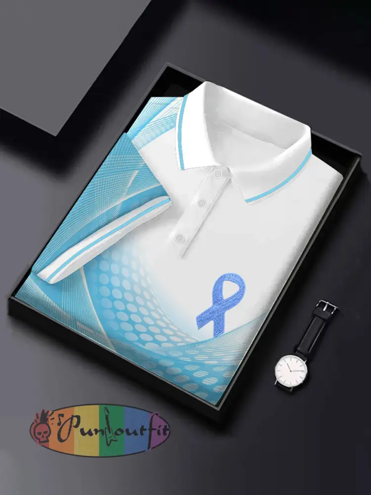 Men’s Prostate Cancer Awareness T-Shirt - Light Blue · S