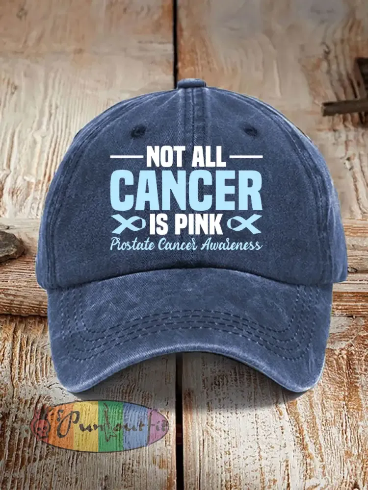 Prostate Cancer Awareness Print Casual Unisex Hat - Navy Blue · ONE