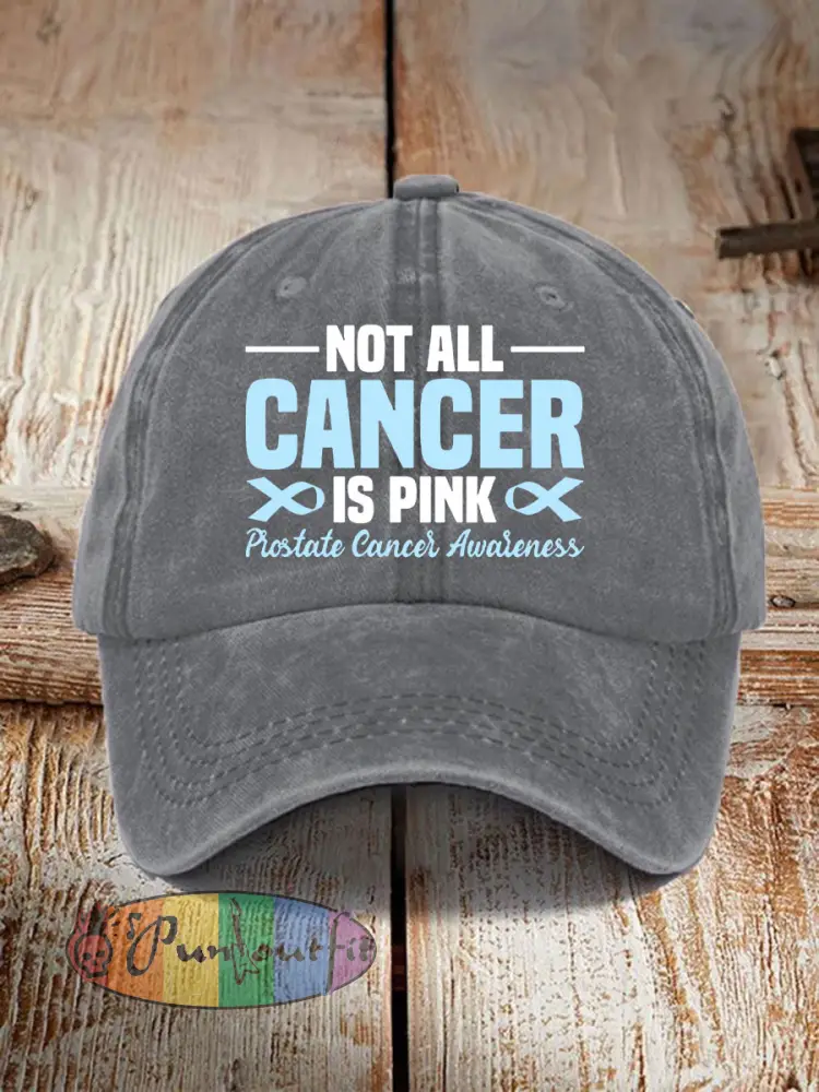 Prostate Cancer Awareness Print Casual Unisex Hat - Gray · ONE