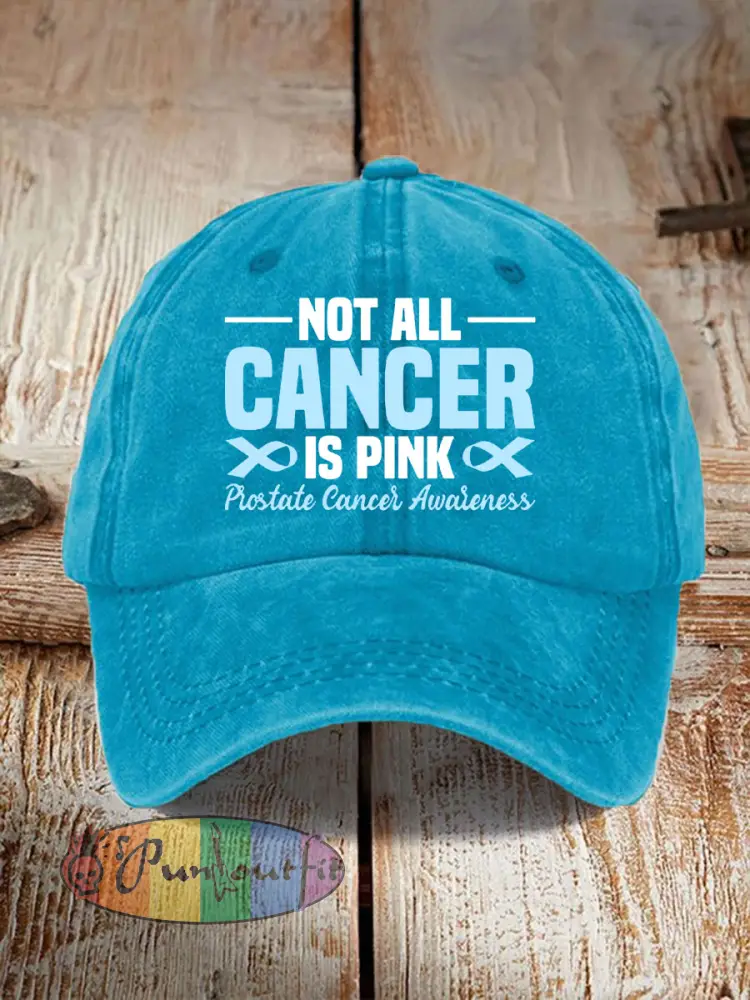 Prostate Cancer Awareness Print Casual Unisex Hat - Sky Blue · ONE