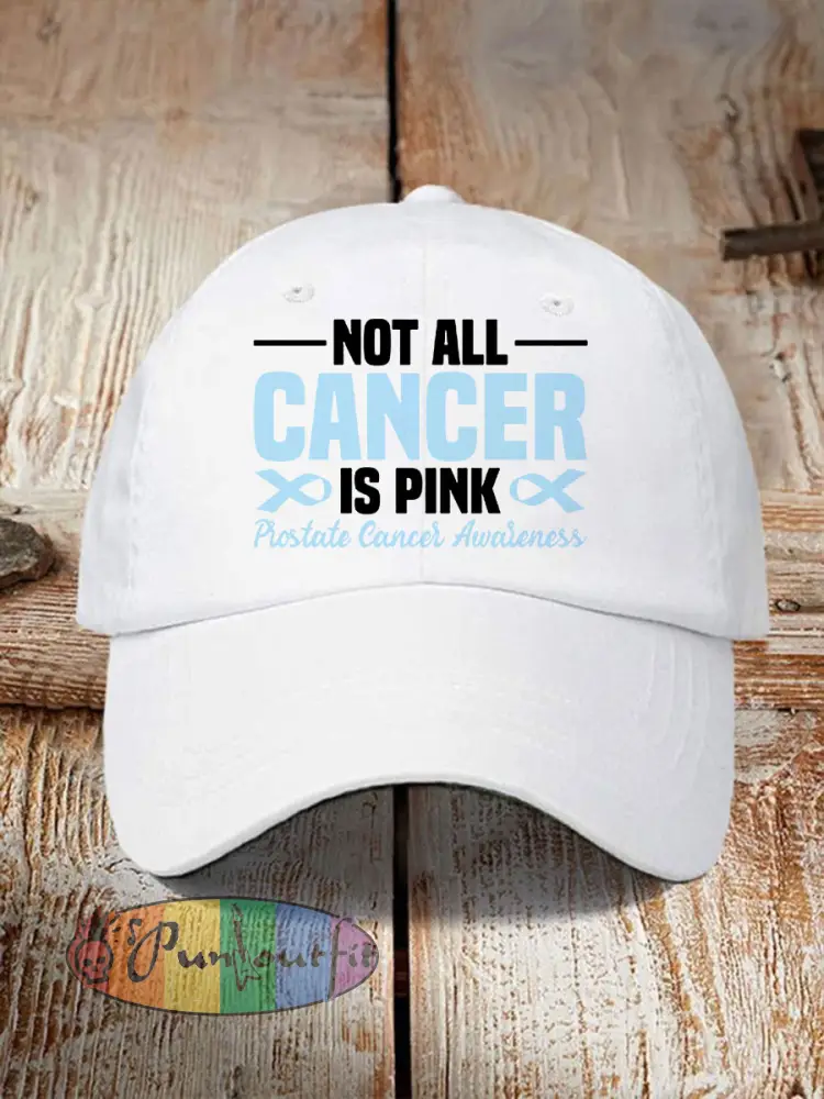Prostate Cancer Awareness Print Casual Unisex Hat - White · ONE