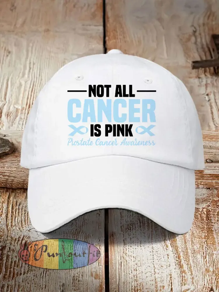 Prostate Cancer Awareness Print Casual Unisex Hat - White · ONE