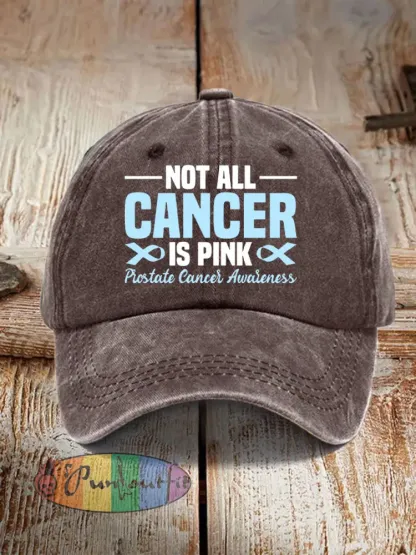 Prostate Cancer Awareness Print Casual Unisex Hat - Coffee · ONE
