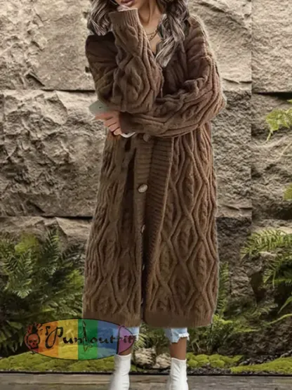 Women’s Cable Knit Cardigan Sweater
