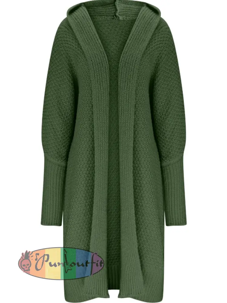 Women’s Batwing Sleeve Chunky Knit Cardigan Sweater