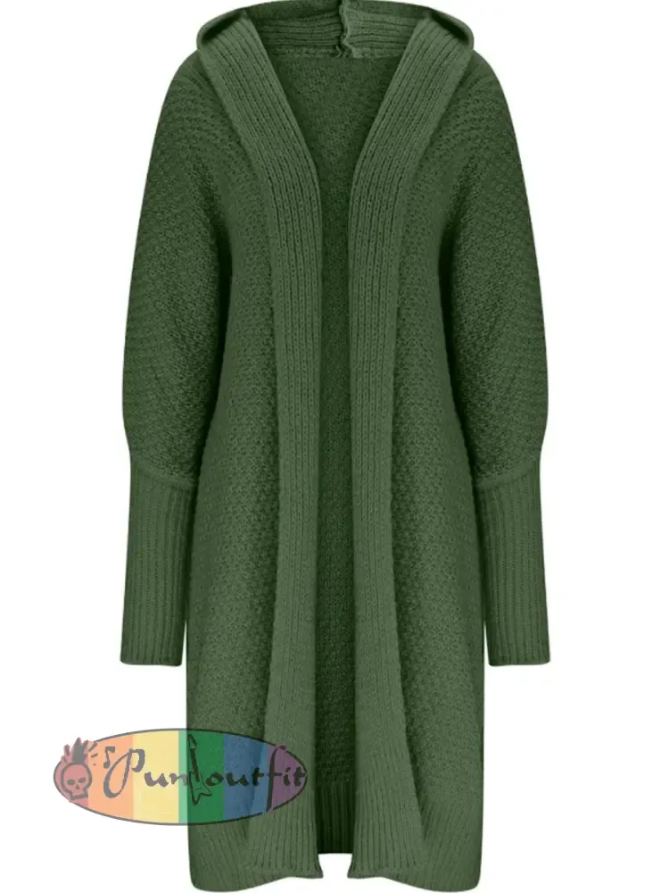 Women’s Batwing Sleeve Chunky Knit Cardigan Sweater