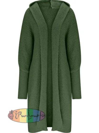 Women’s Batwing Sleeve Chunky Knit Cardigan Sweater