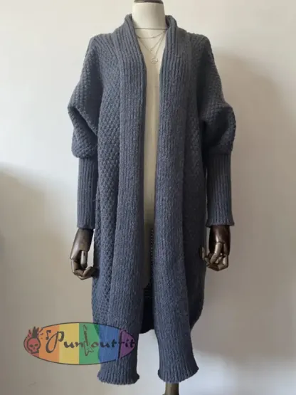 Women’s Batwing Sleeve Chunky Knit Cardigan Sweater