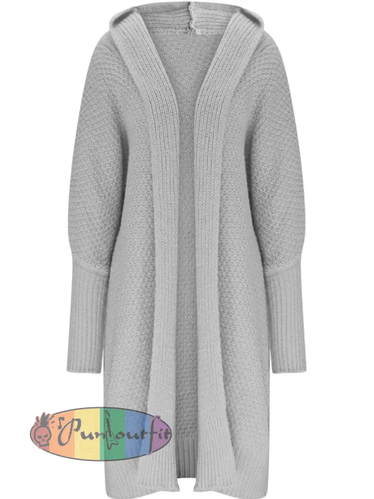 Women’s Batwing Sleeve Chunky Knit Cardigan Sweater
