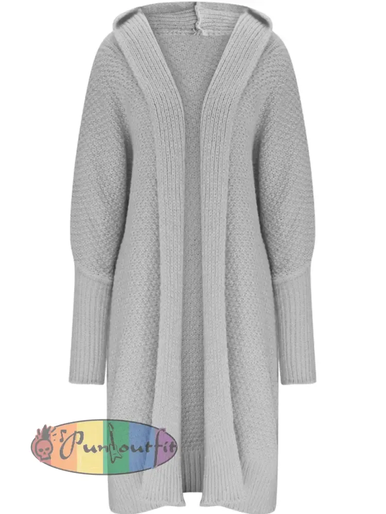 Women’s Batwing Sleeve Chunky Knit Cardigan Sweater