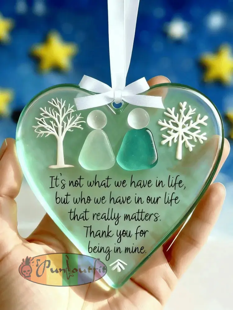 Snowflake Sea Glass Friendship Ornament - As picture · ONE