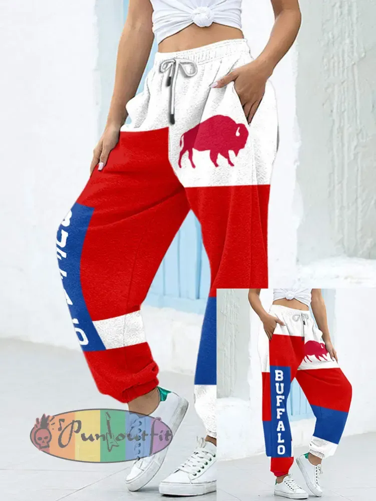 Women’s Buffalo Football Lover Printed Sweatpants