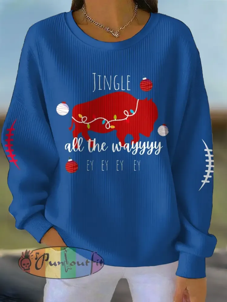 Women’s Buffalo Football Lover Printed Sweatshirt
