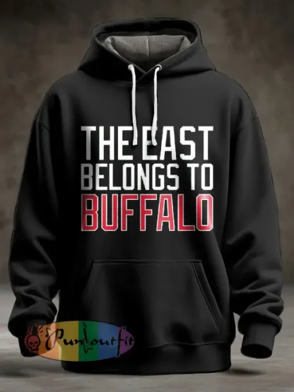 Men’s Buffalo Football Lover Printed Hoodie