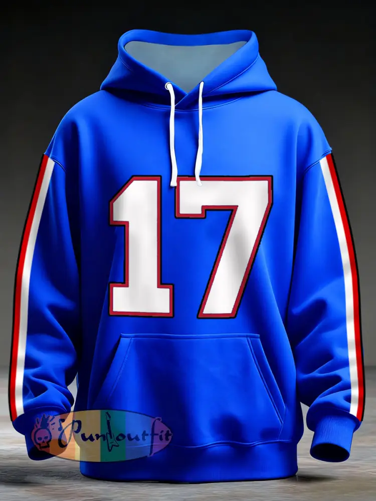 Men’s Football Fans Lovers Gameday Casual Pocket Hoodie