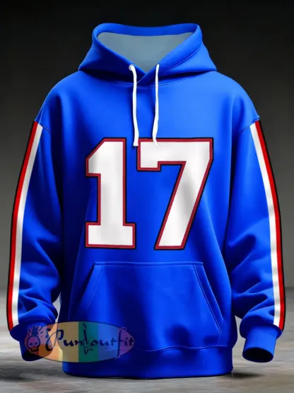 Men’s Football Fans Lovers Gameday Casual Pocket Hoodie