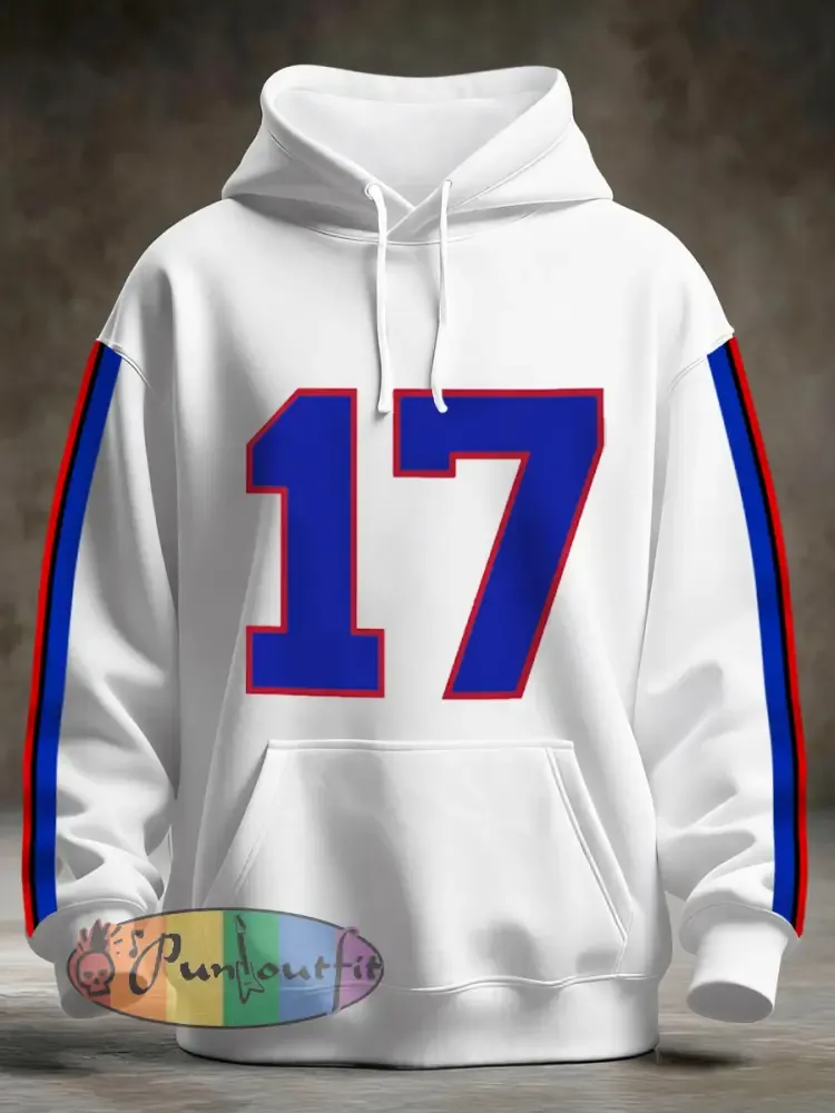 Men’s Football Fans Lovers Gameday Casual Pocket Hoodie