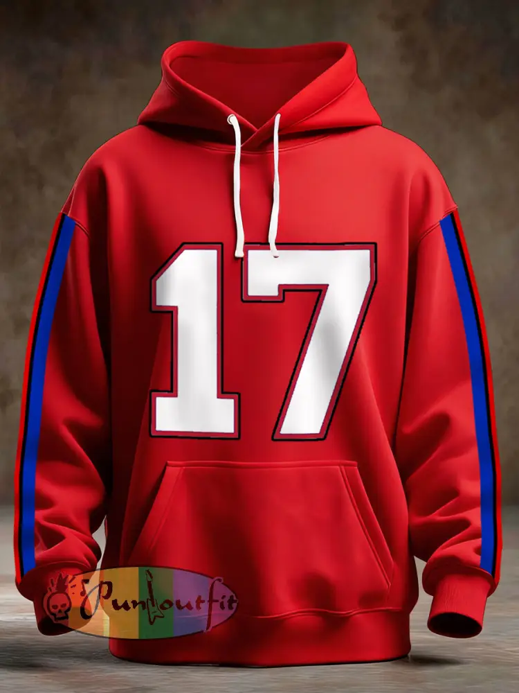 Men’s Football Fans Lovers Gameday Casual Pocket Hoodie
