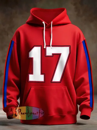 Men’s Football Fans Lovers Gameday Casual Pocket Hoodie