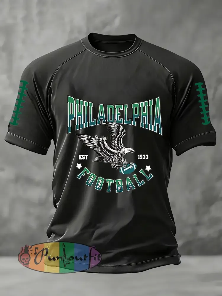 Men’s Football Fans Lovers Gameday Short Sleeve T-shirt