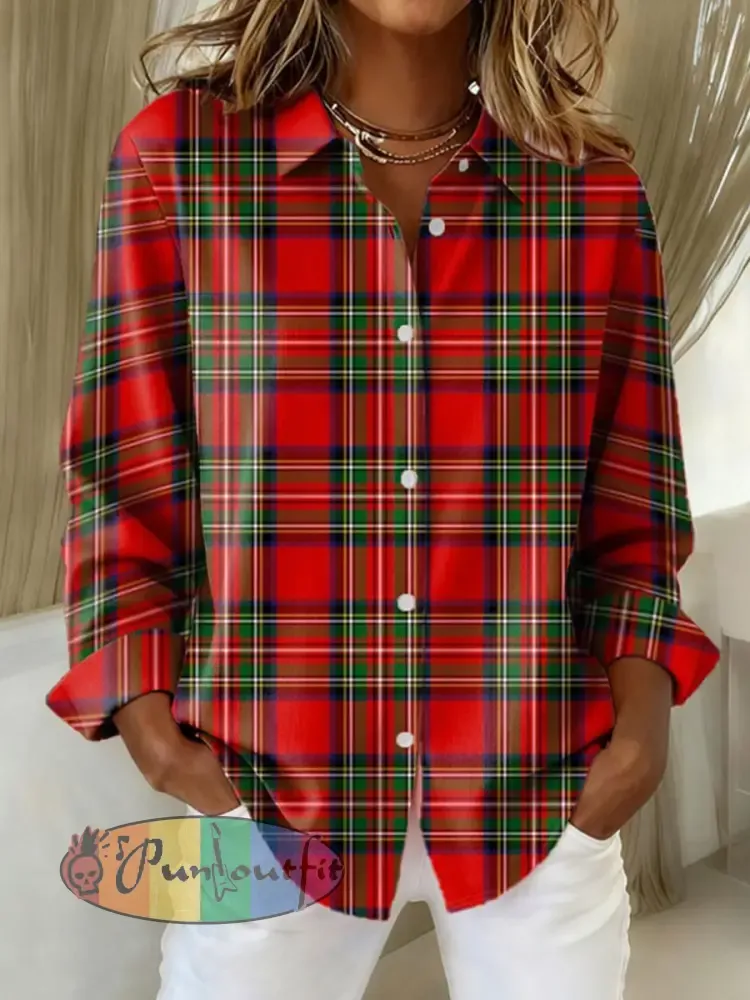 Women’s Christmas Plaid Shirt