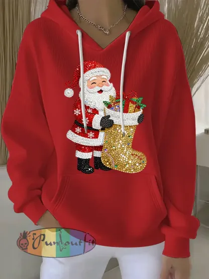 Women’s Christmas Print Casual Hoodie