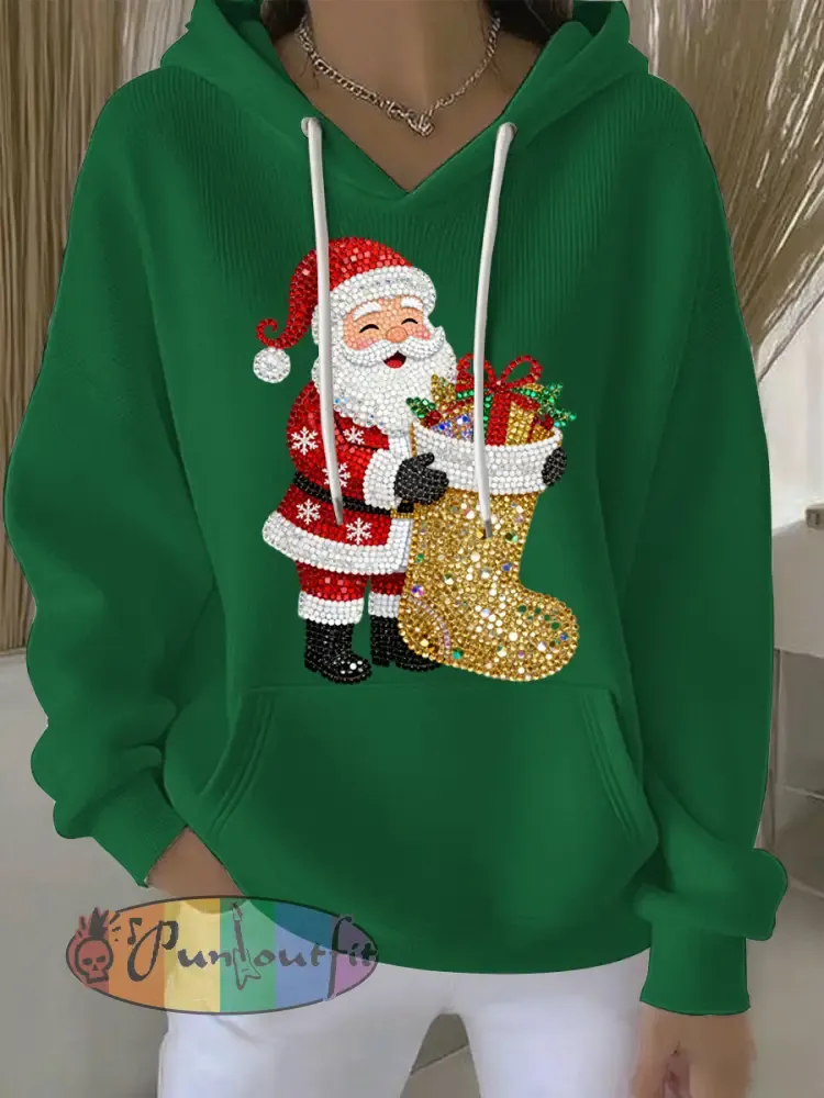 Women’s Christmas Print Casual Hoodie