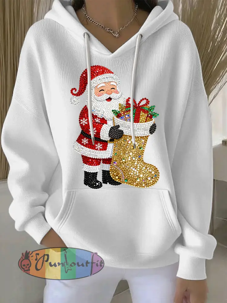 Women’s Christmas Print Casual Hoodie
