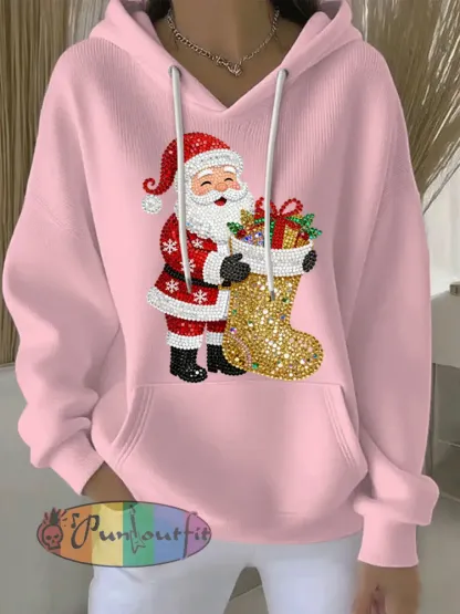 Women’s Christmas Print Casual Hoodie