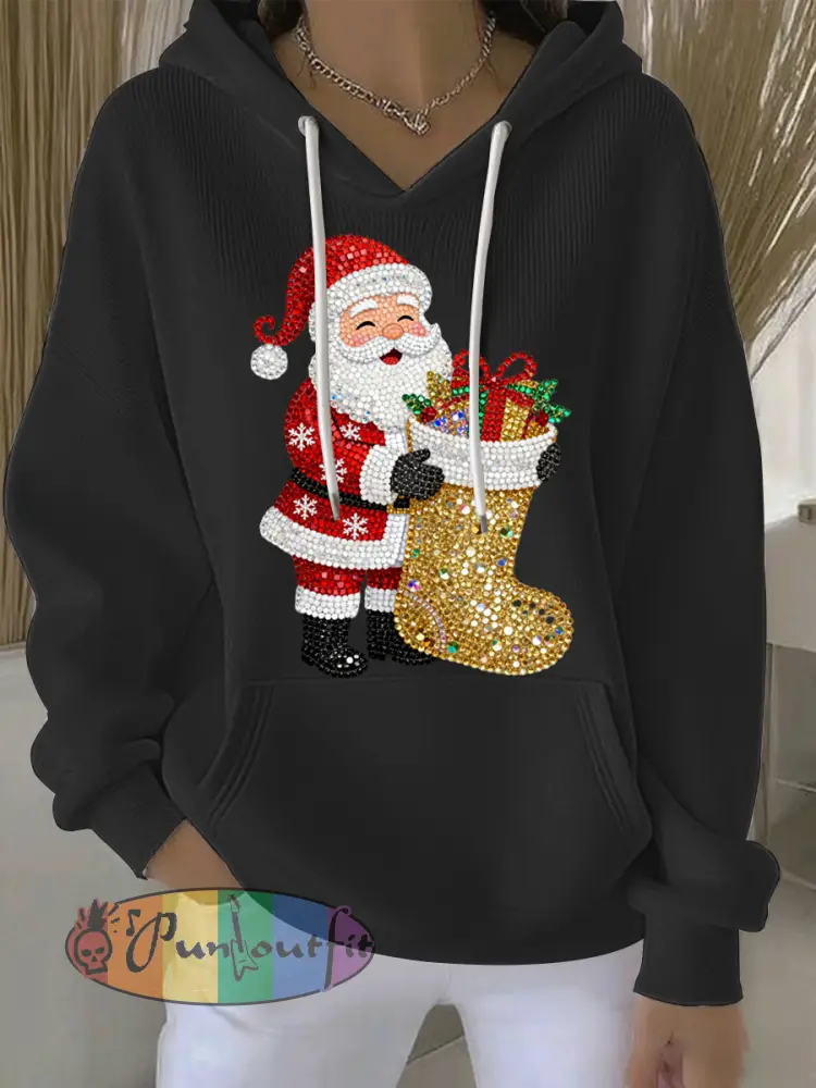 Women’s Christmas Print Casual Hoodie