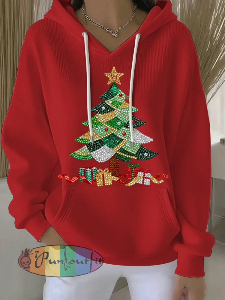 Women’s Christmas Print Casual Hoodie