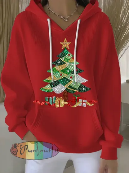 Women’s Christmas Print Casual Hoodie