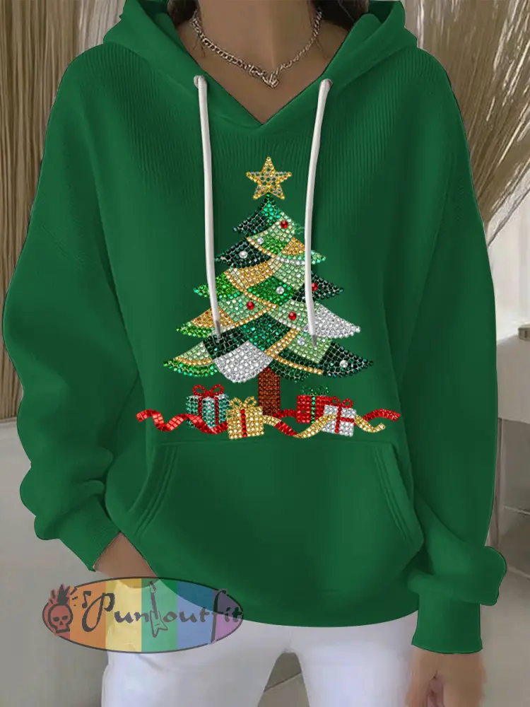 Women’s Christmas Print Casual Hoodie