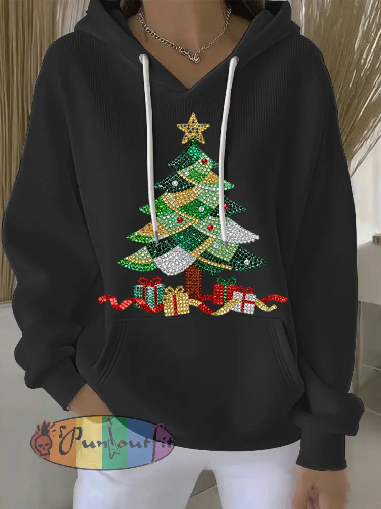 Women’s Christmas Print Casual Hoodie