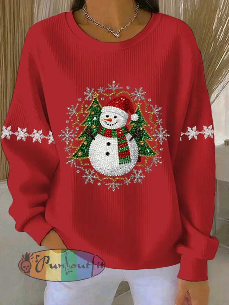 Women’s Christmas Print Casual Sweatshirt