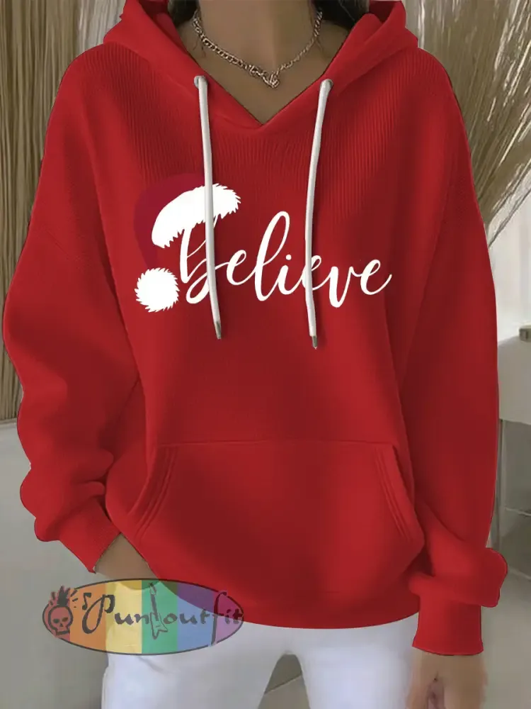 Women’s Christmas Print Casual Hoodie