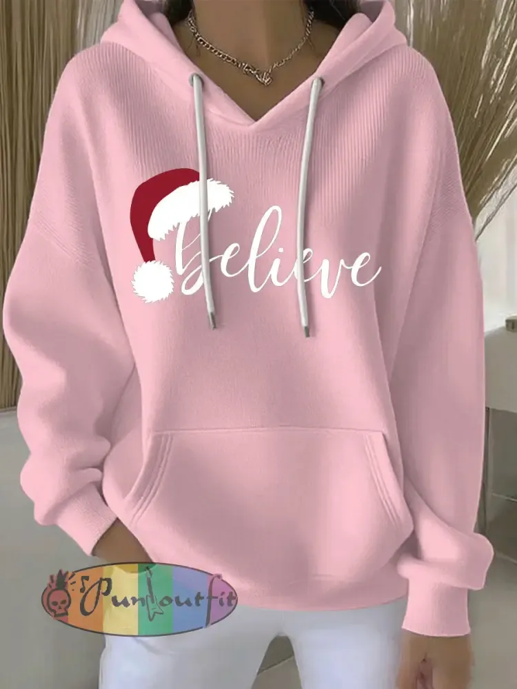 Women’s Christmas Print Casual Hoodie