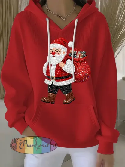 Women’s Christmas Print Casual Hoodie